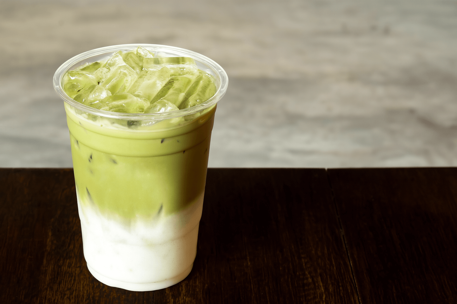 Iced matcha latte